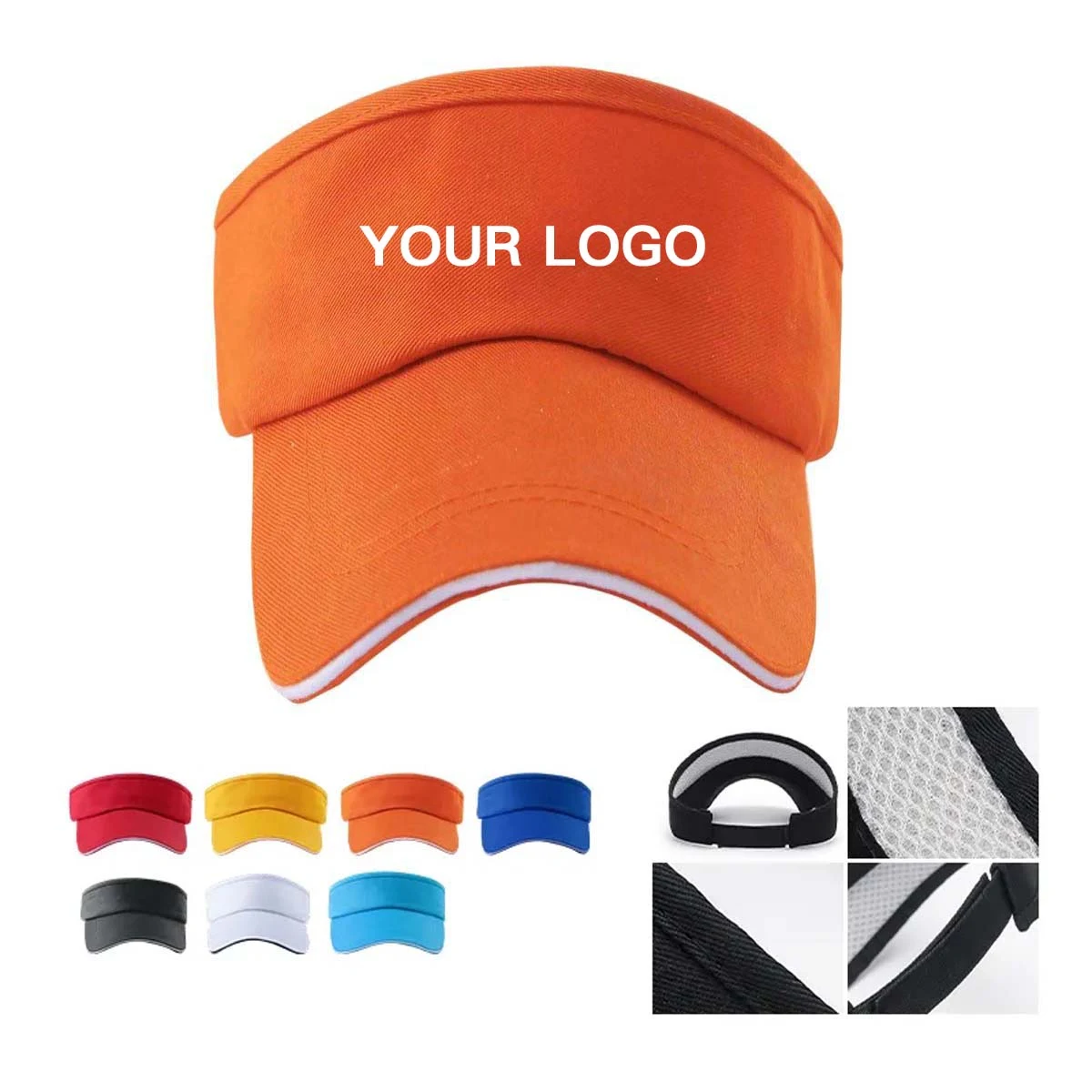 Breathable Poly Cotton Sun Visor with Wide Brim 1