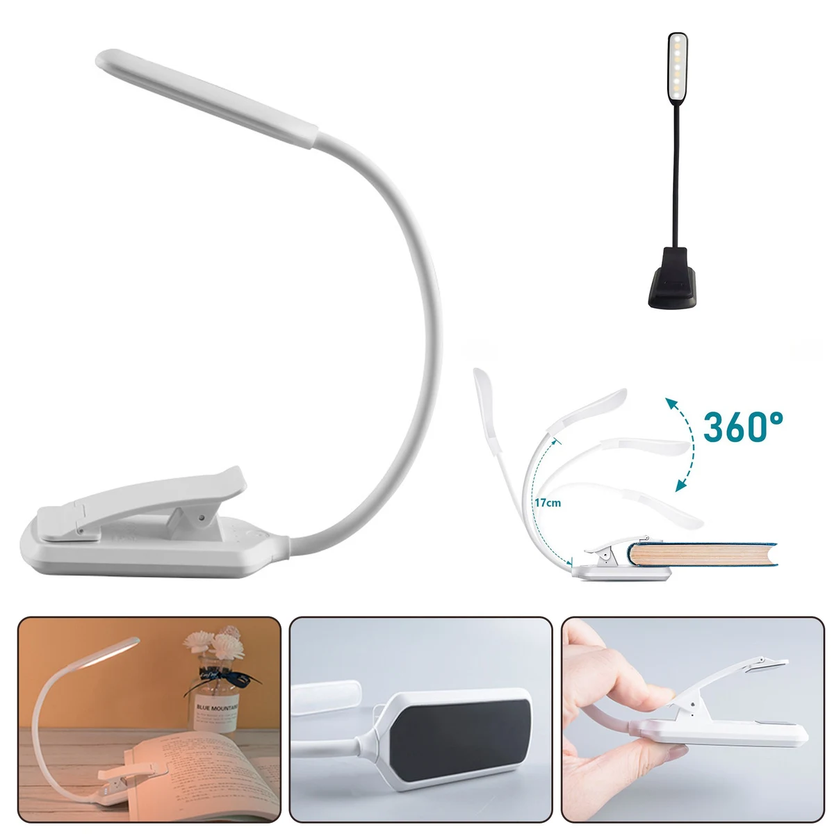 Clip On Rechargeable Reading Light 1
