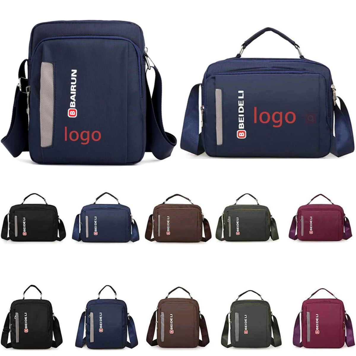 Men's Nylon Crossbody Messenger Bag 1