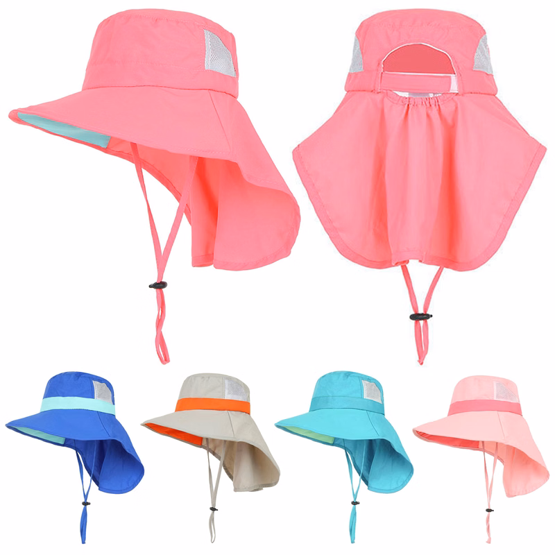 Kids Play Sun Hat with Neck Flap