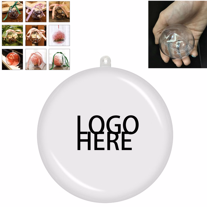 Clear Plastic Ball Christmas Ornament Tree Decor DIY Display