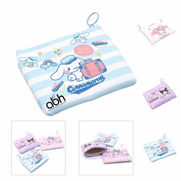Custom Full Color Coin Bag 4.5 x 3.9 Inches — Pocket-Sized Keychain Wallet