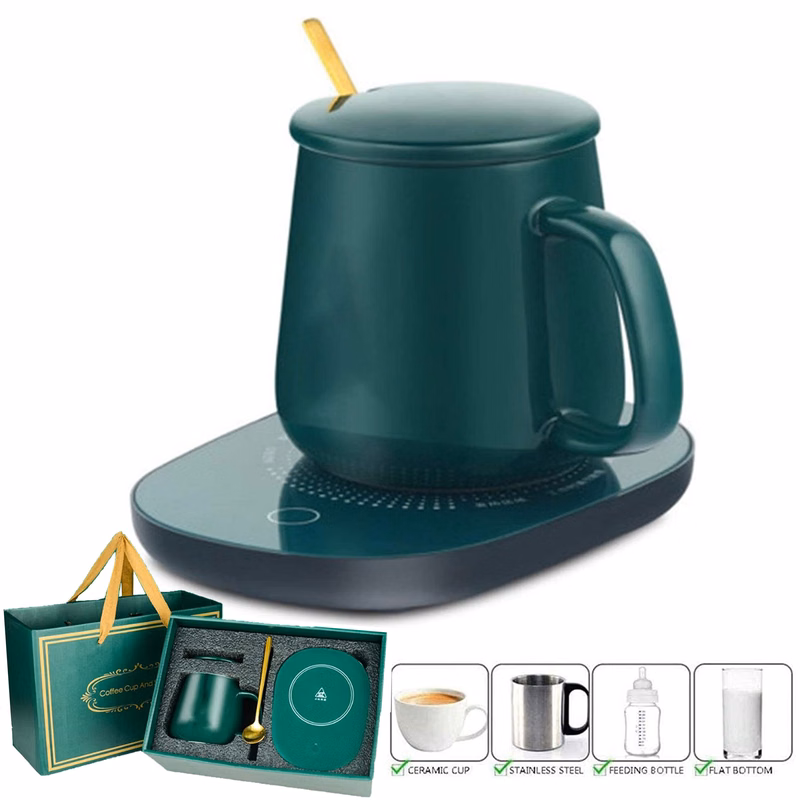 Degree Constant Temperature Heating Coaster with Cup and Spoon