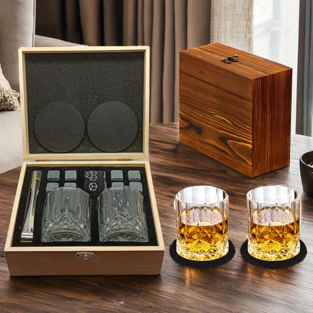 Whiskey Ice Cube Stone Glass Gift Set 1