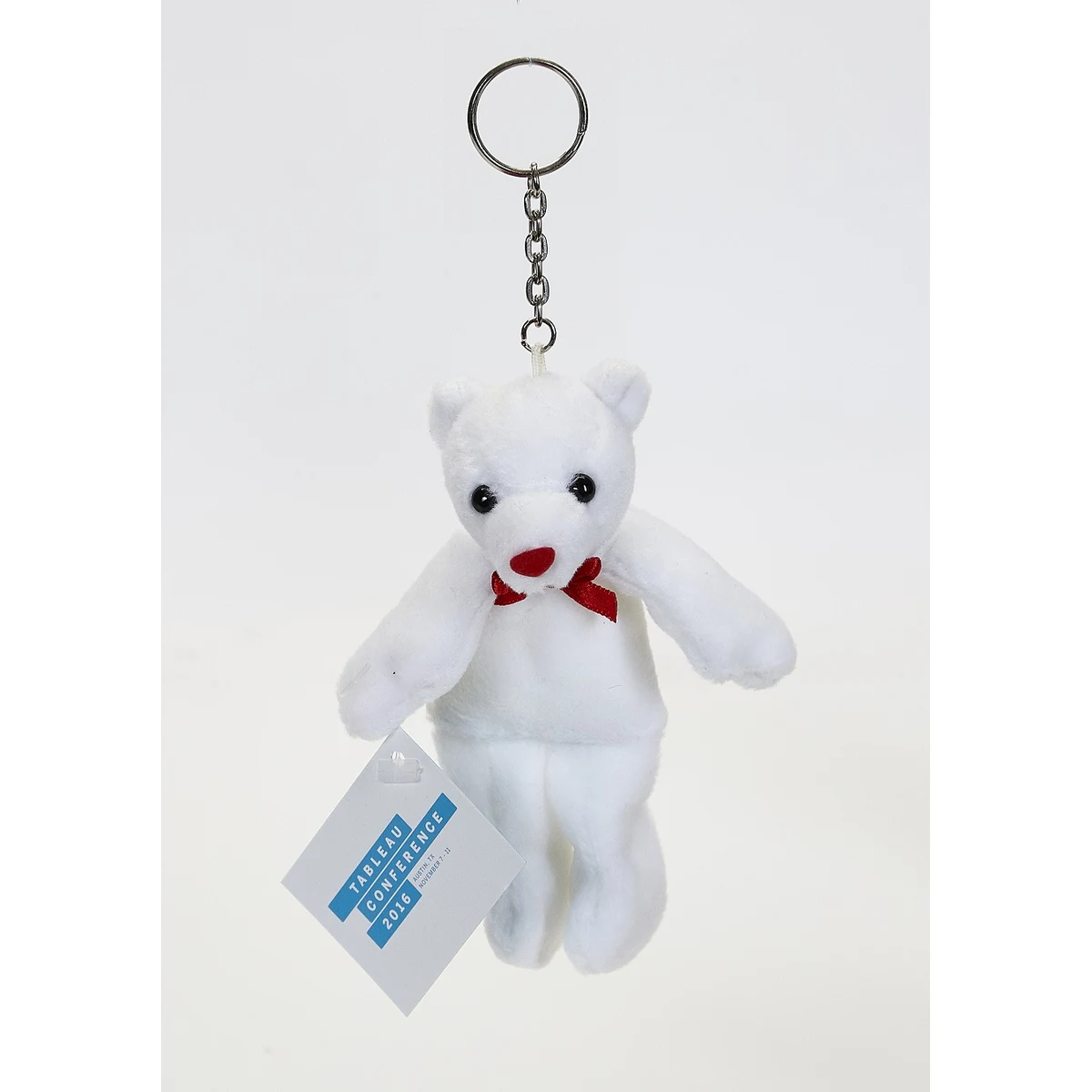 Stuffed Animal Keychain - Bear, White 1