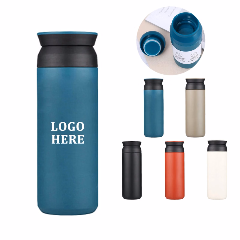 16 OZ Stainless Steel Water Bottle with Knob Lid