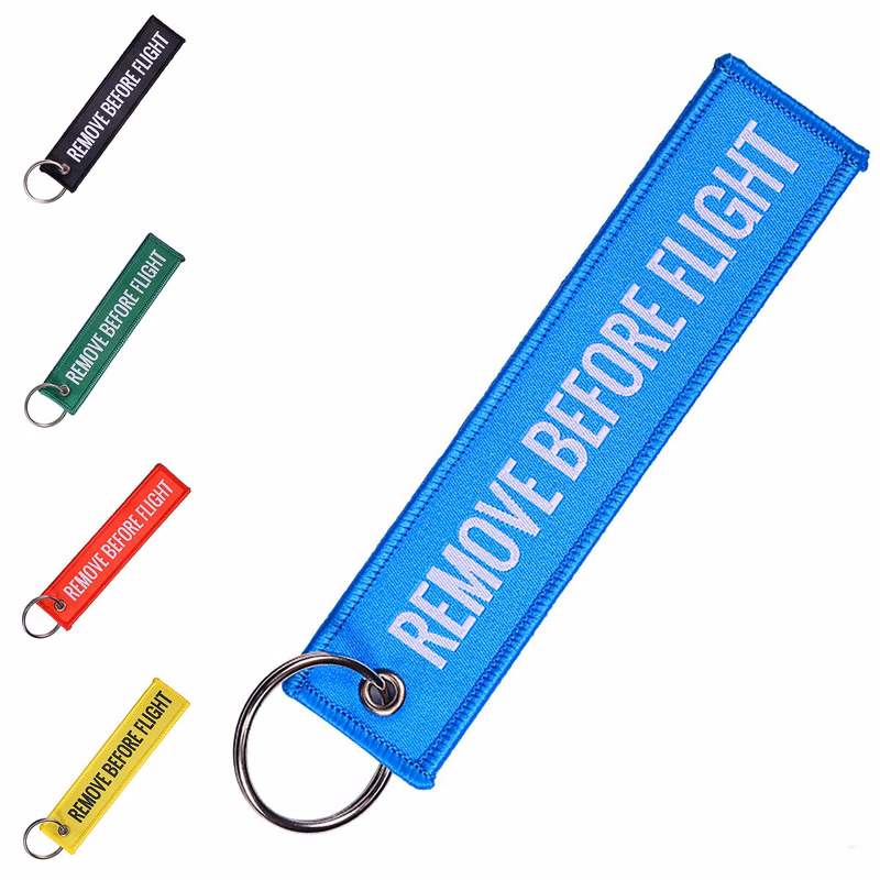 Remove Before Flight Embroidery Key Tag