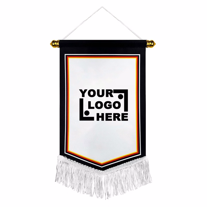 Branded Decorative Pennant with Tassels