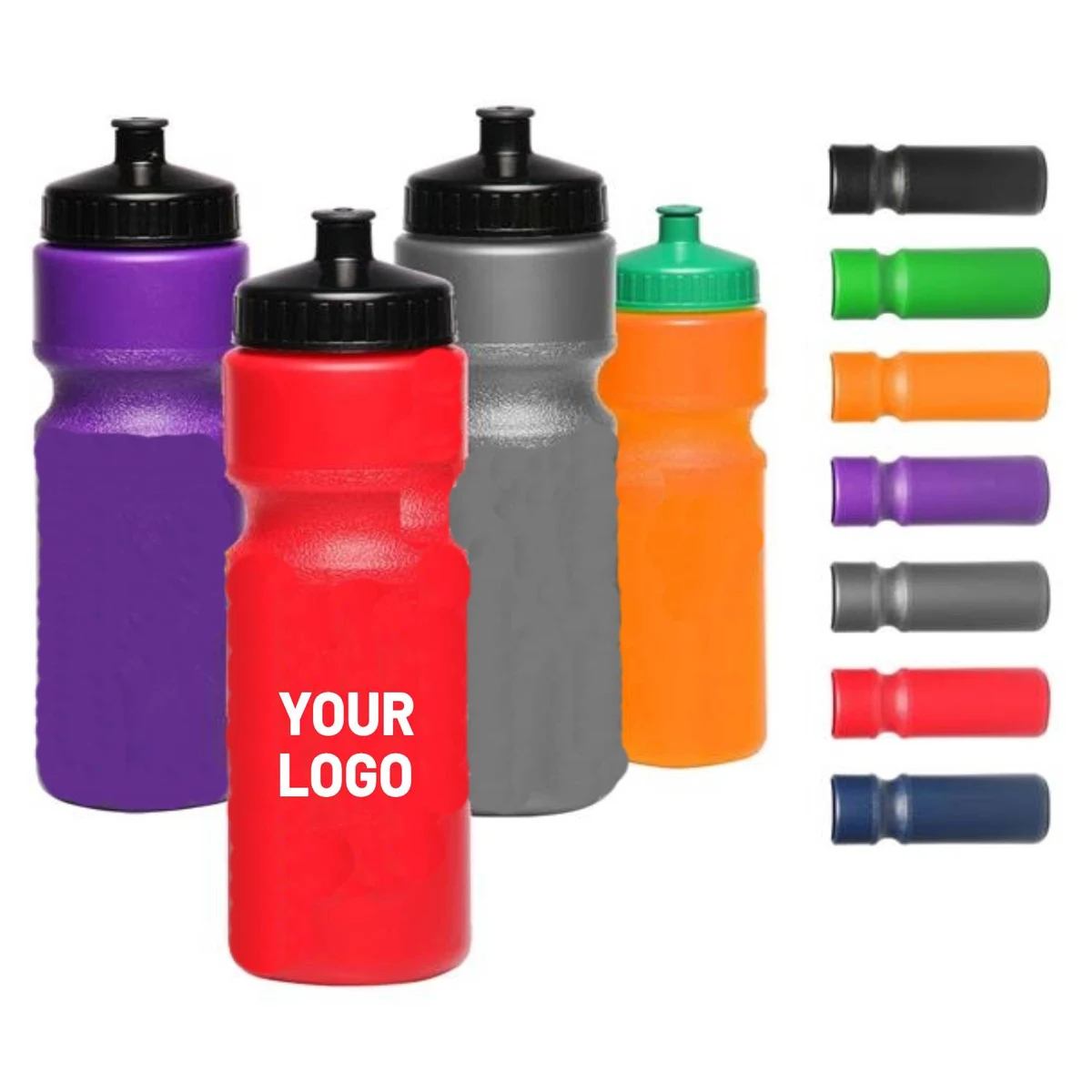 Colored Drinking Push Cap Water Bottle, 28 oz. 1