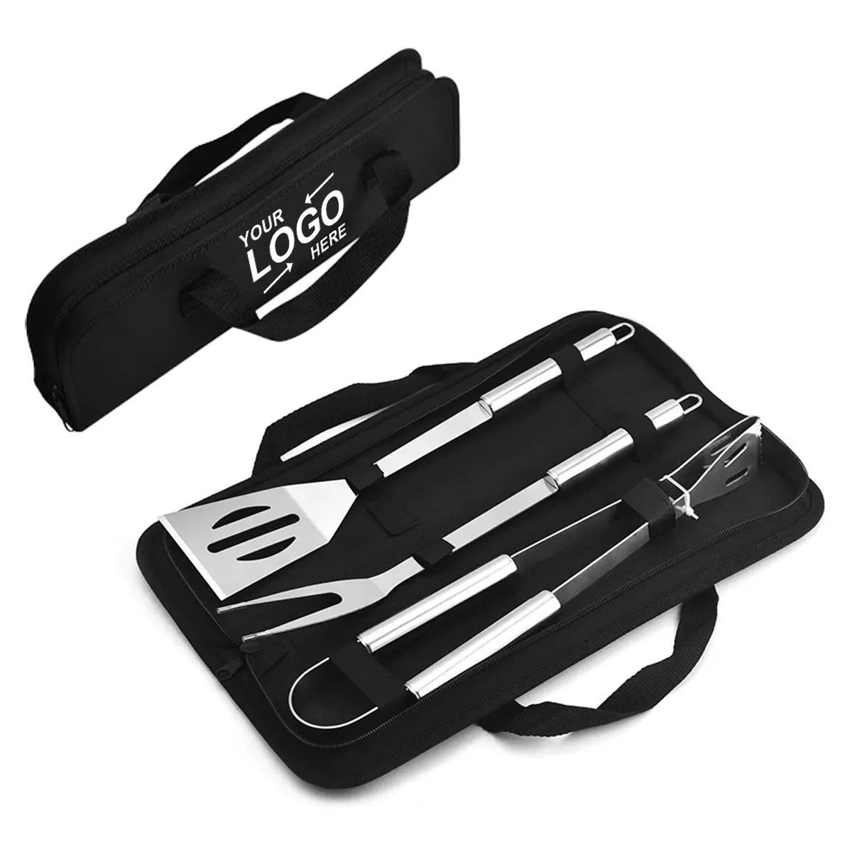 3Pcs Bbq Grilling Tool Set With Bag 1