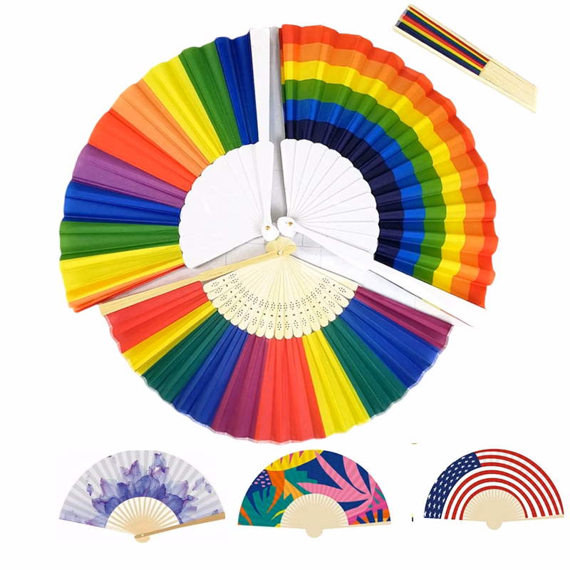 Full Color Fabric Folding Fan