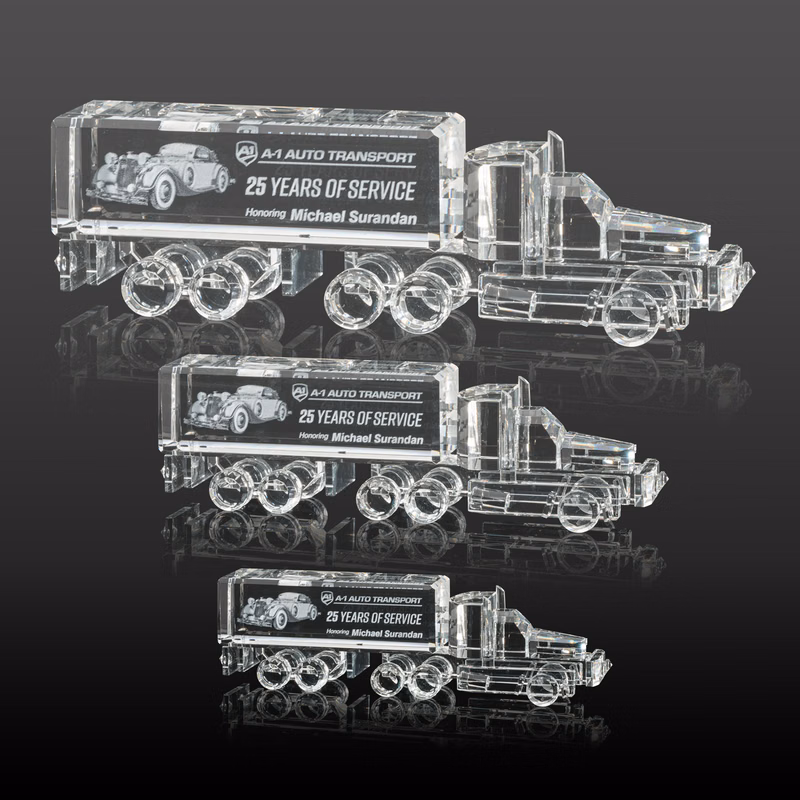 Crystal 18 Wheeler Award 3D