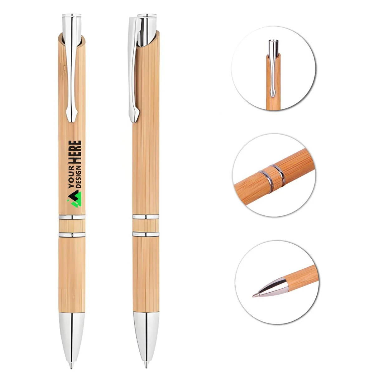 Bamboo Press Friendly Ballpoint Pen, custom pen with logo imprint 1