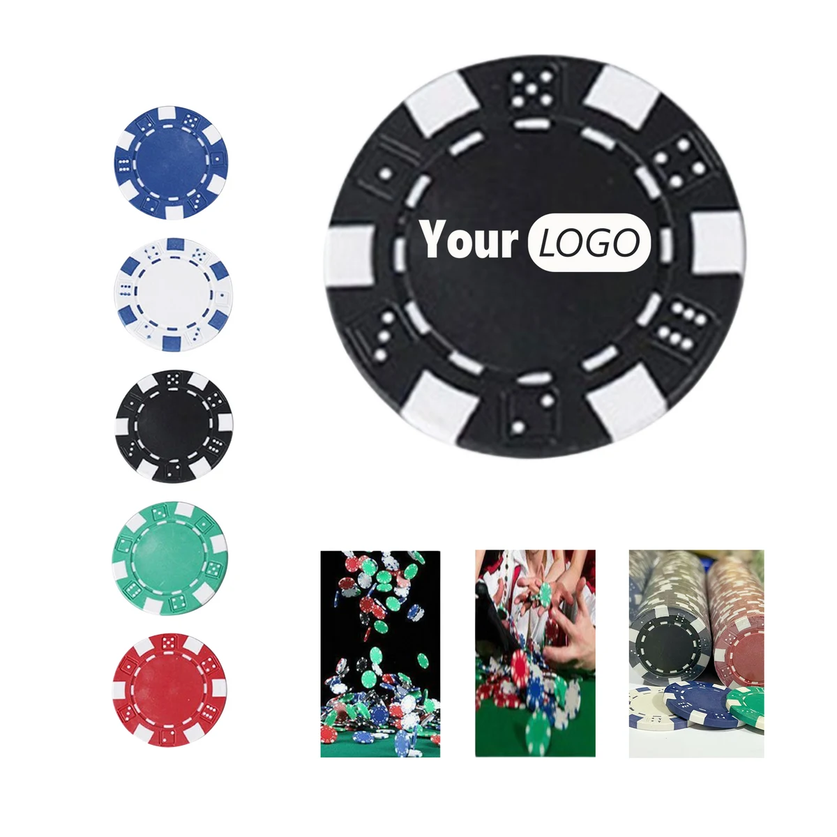 1.57 Inch Blank ABS Poker Chips 1