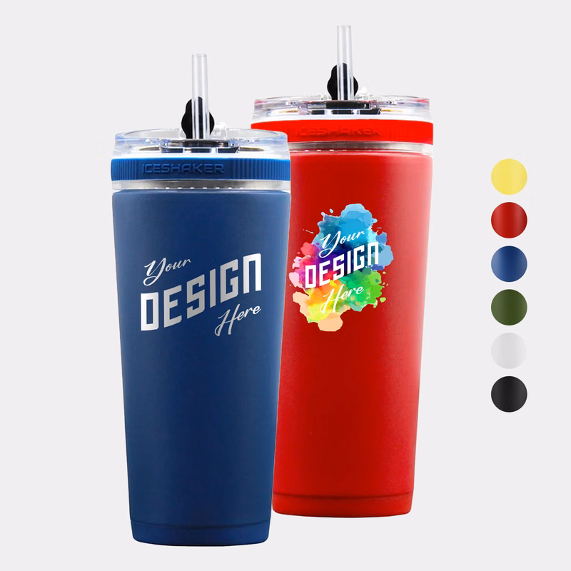 26 oz Ice Shaker® Stainless Steel Insulated Flex Straw Bottle