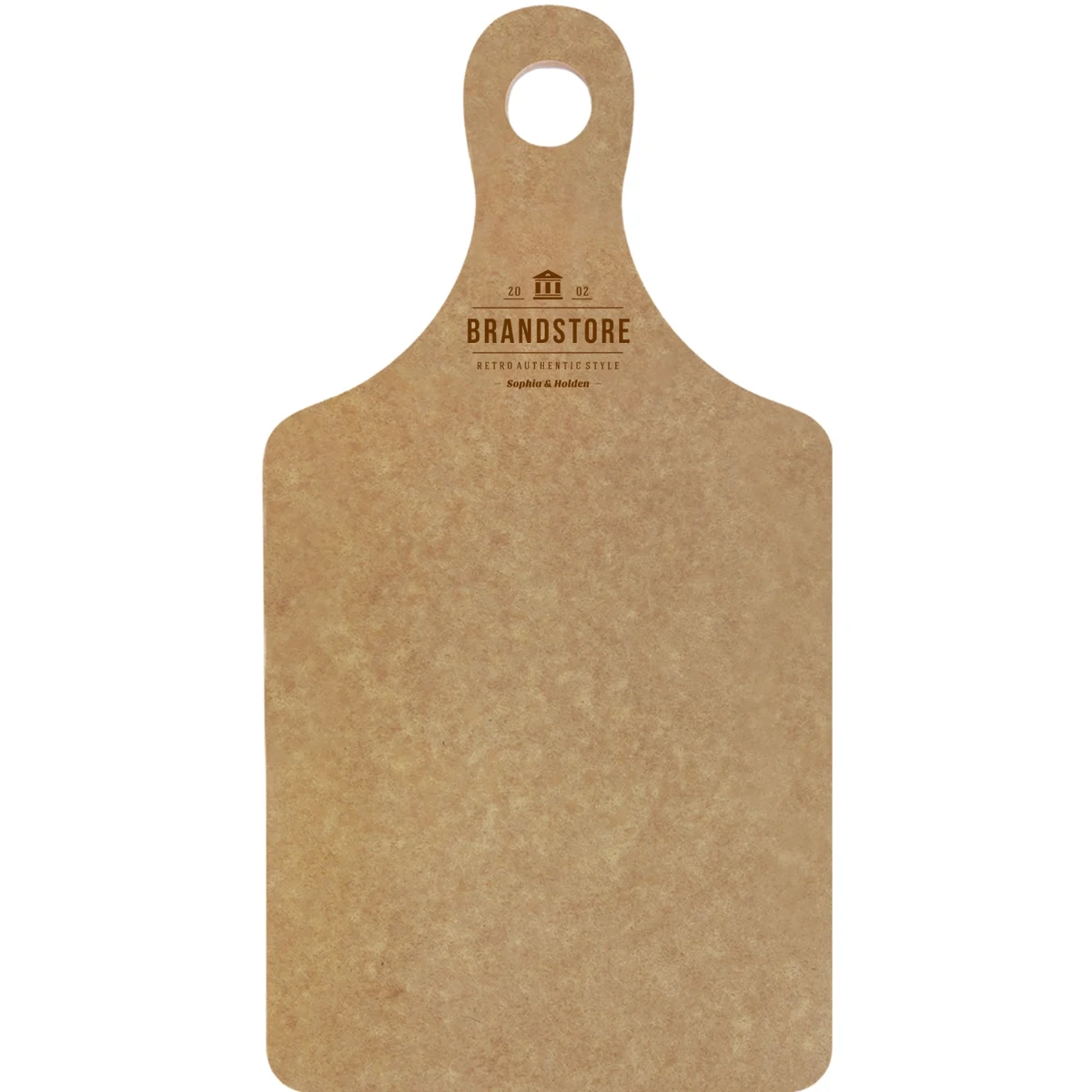 13 1/2" x 7" Eco Paddle Shaped Cutting Board 1