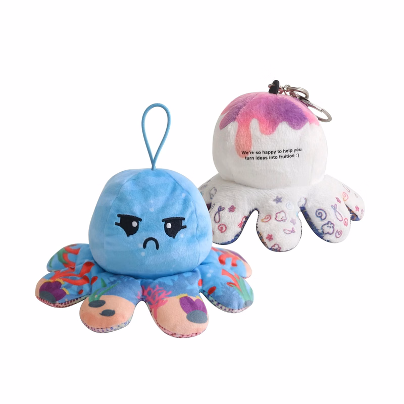 Small Reversible Octopus Plush Toy