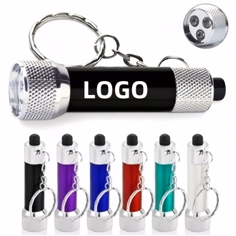 Aluminum 5 LED Flashlight With Keychain