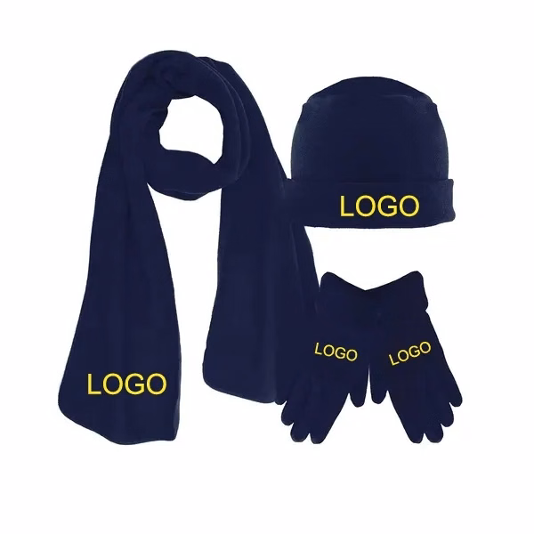 Polar Fleece Hat Scarf And Gloves
