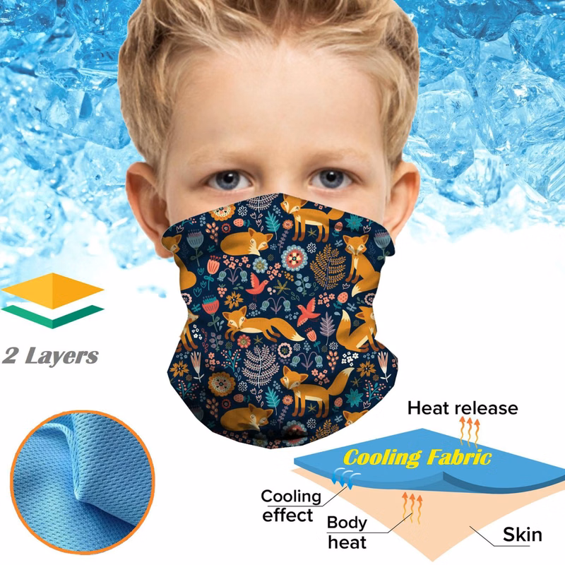 Kids Icy-Kool Neck Gaiter Reusable Summer Face Bandana Mask