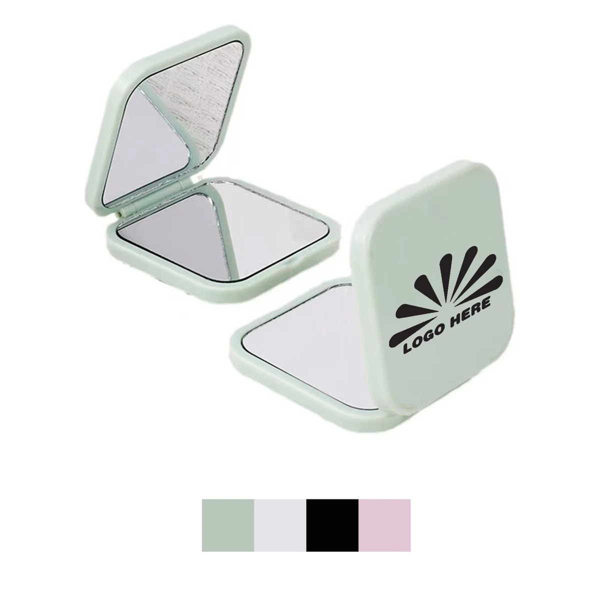 Customizable Logo Portable Flip Makeup Mirror 1