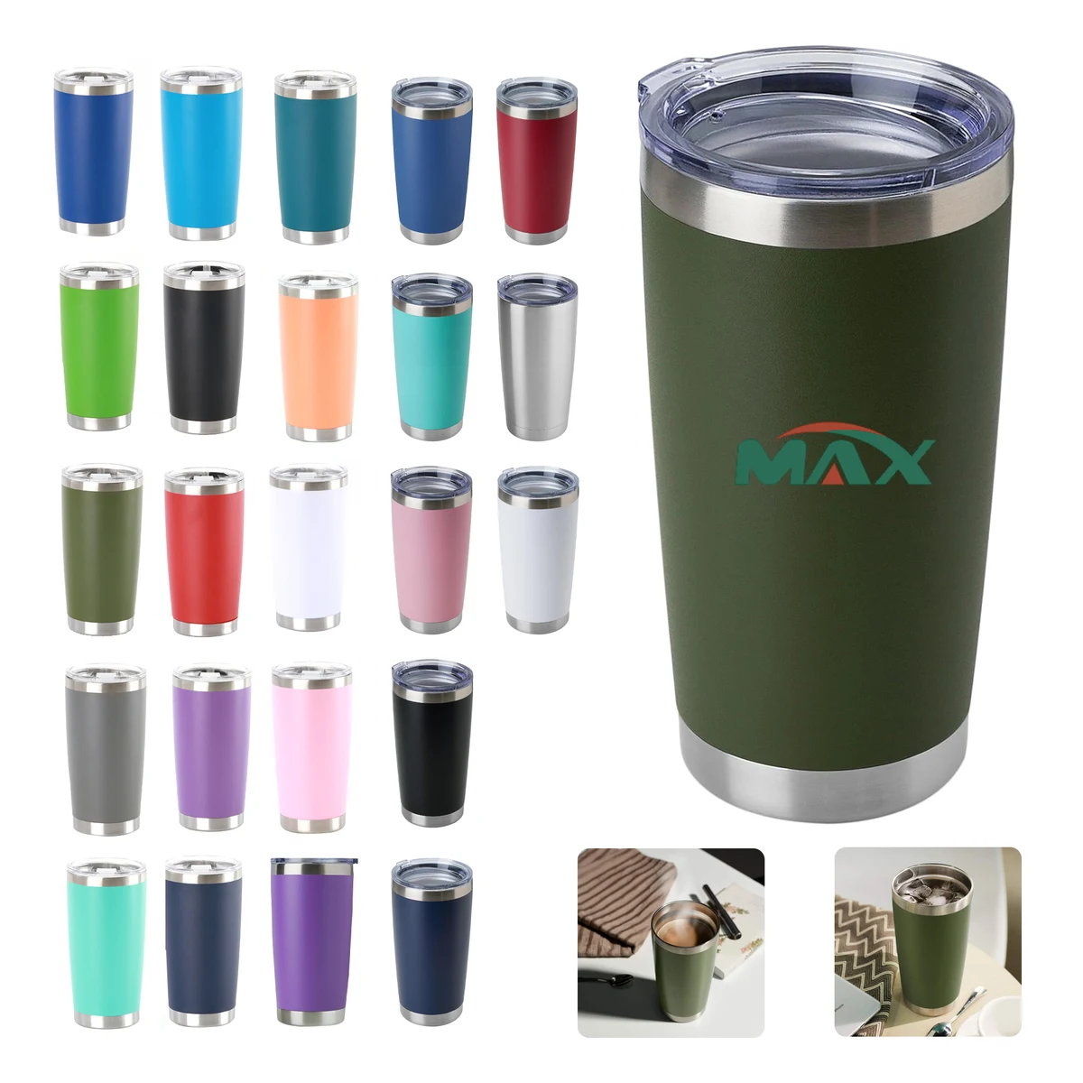 20oz Double Wall Vacuum Insulated Travel Mug 1