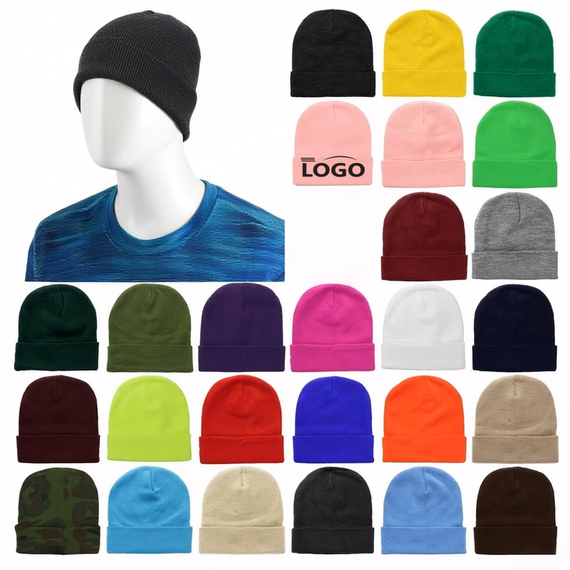 Knit Ski Cap Hip-Hop Winter Warm Unisex Solid