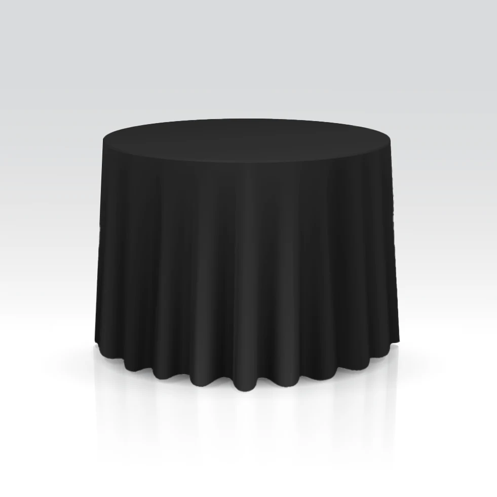 Non-Printed 114" Round Table Throw 1