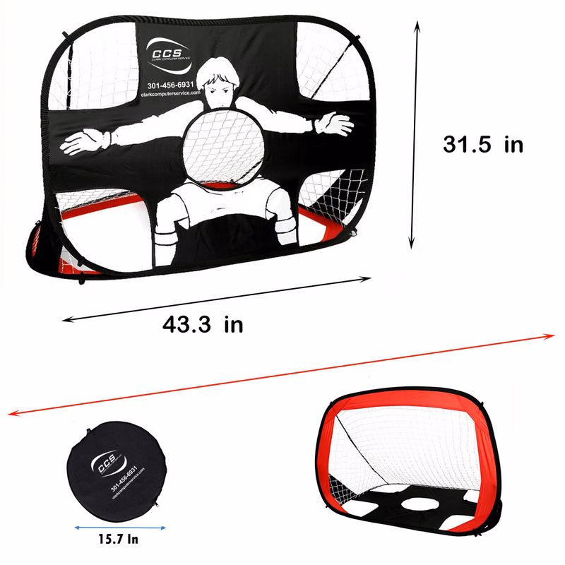 Beginners practice Soccer Net