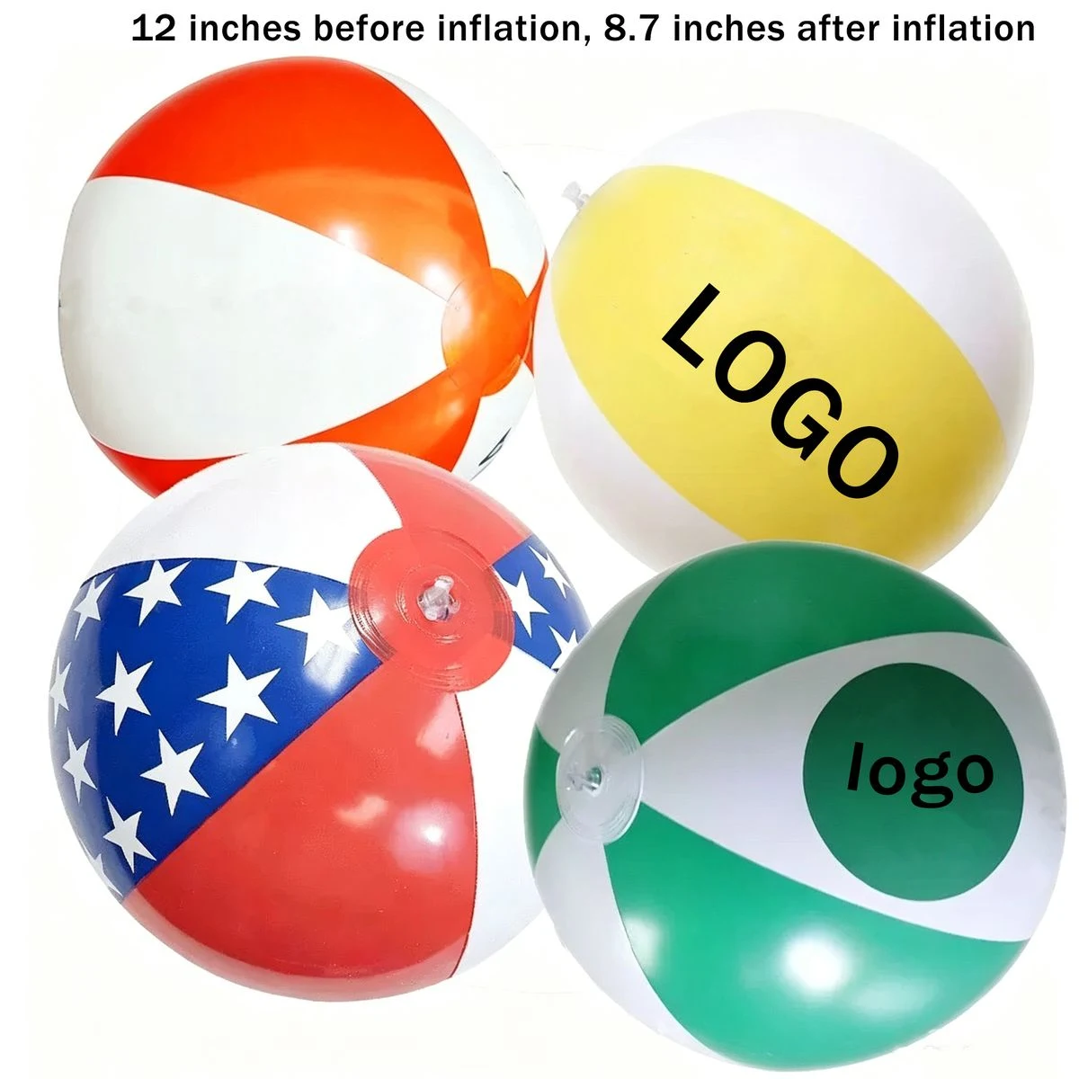 Classic 12 Inch Inflatable Beach Ball 1