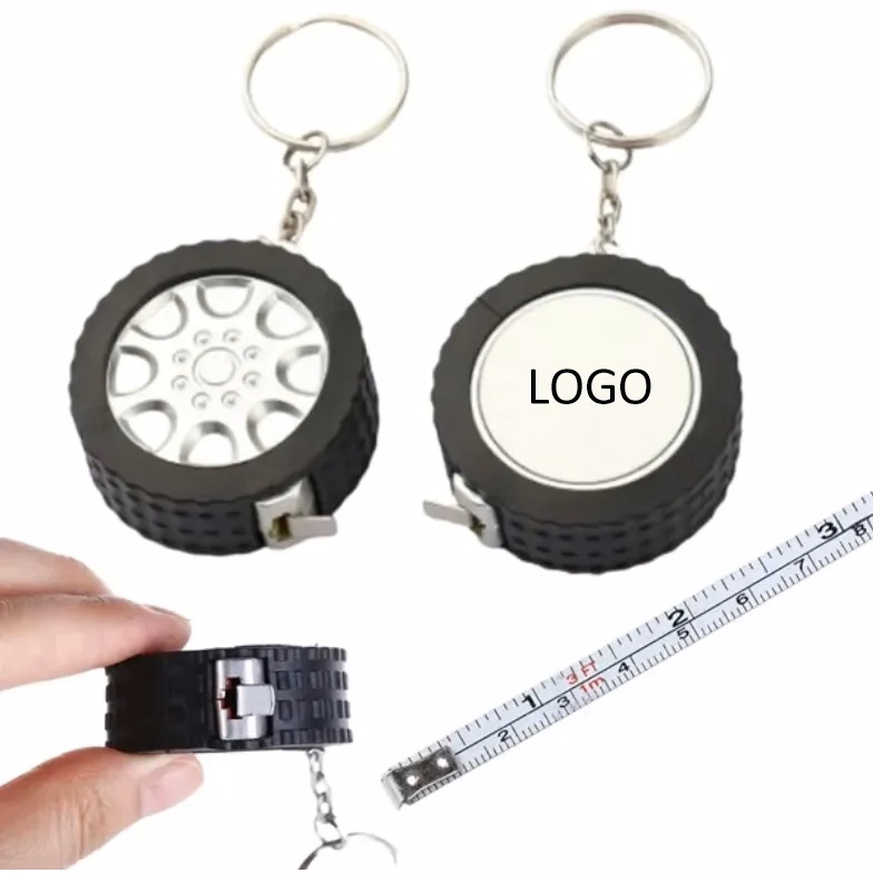 Tire Shape Retractable Tape Measure Keychain