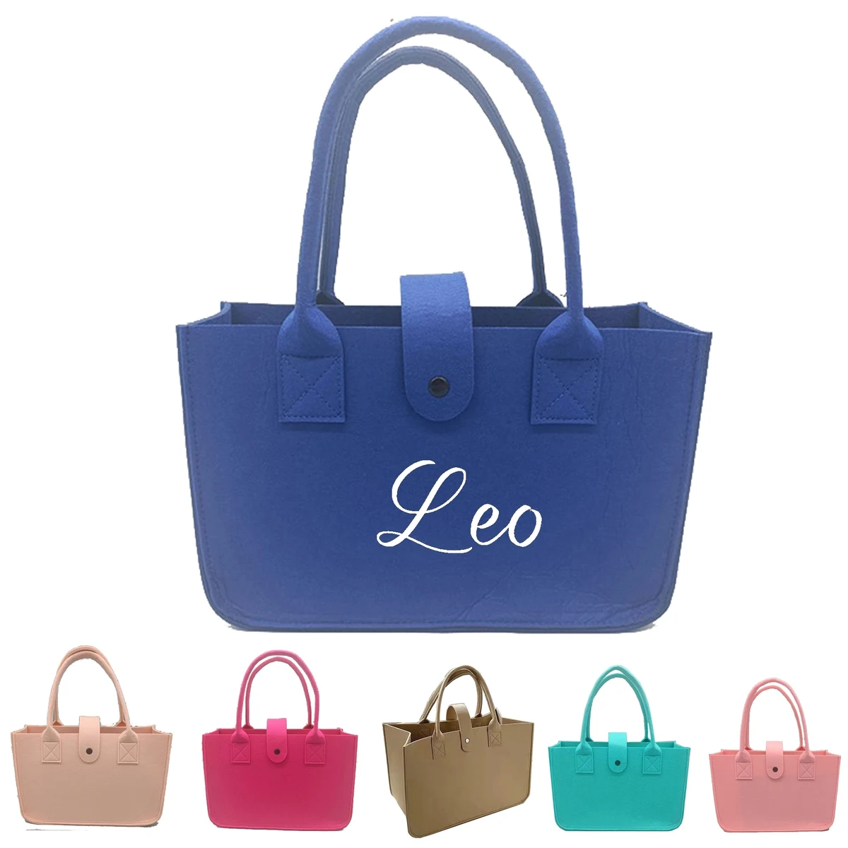 Felt Tote Handheld Bags, custom tote bag with logo imprint 1