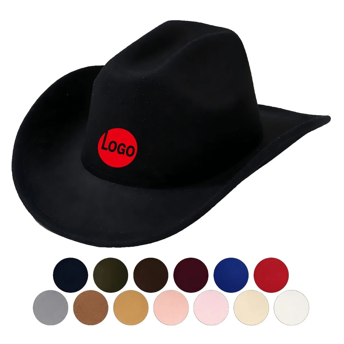 Classic Polyester Felt Western Cowboy Hat 1