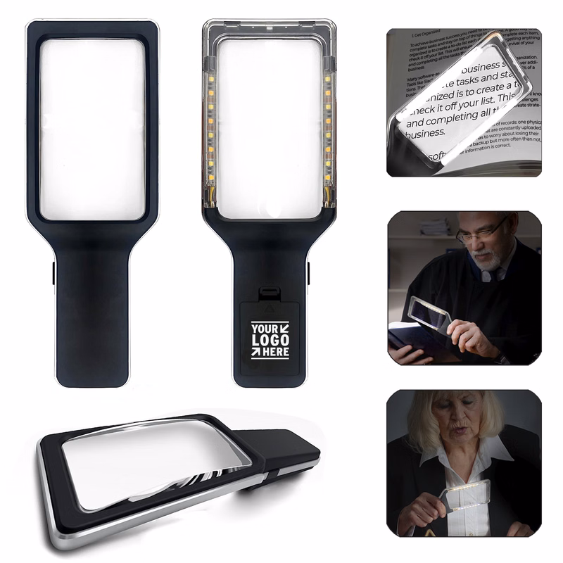 4X Large Magnifying Glass with 16 Anti-Glare & Fully Dimmable LEDs