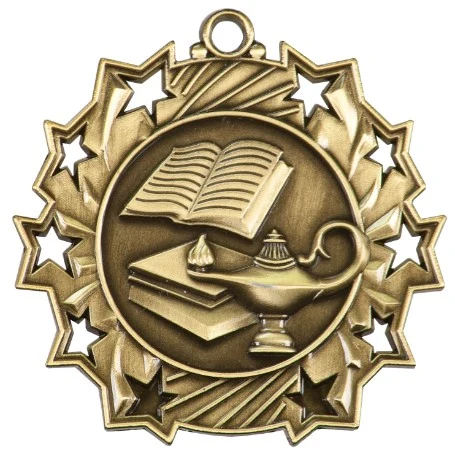 Knowledge Ten Star Medal, 2-1/4" 1