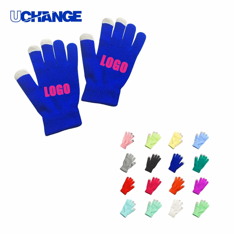 Acrylic Touch Screen Knit Gloves