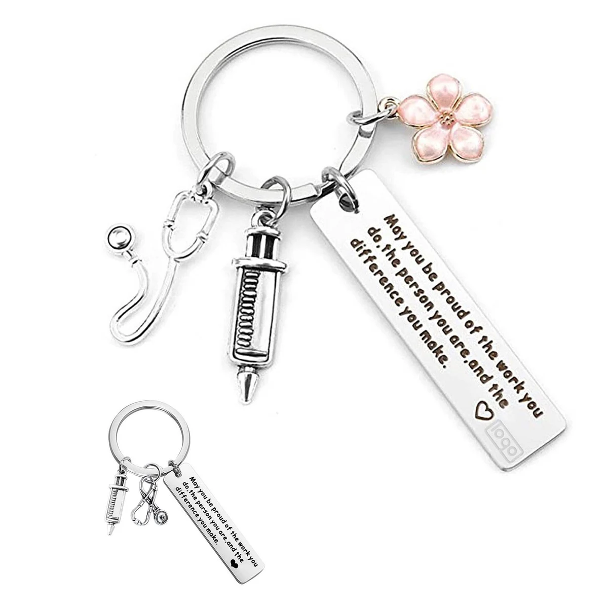 Nurse's Day Stainless Steel Keychain 1