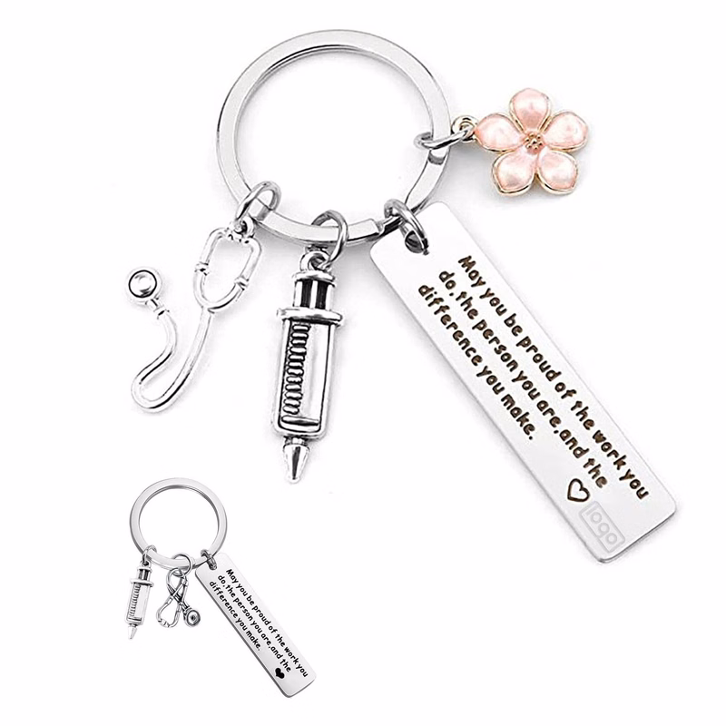 Nurse's Day Stainless Steel Keychain