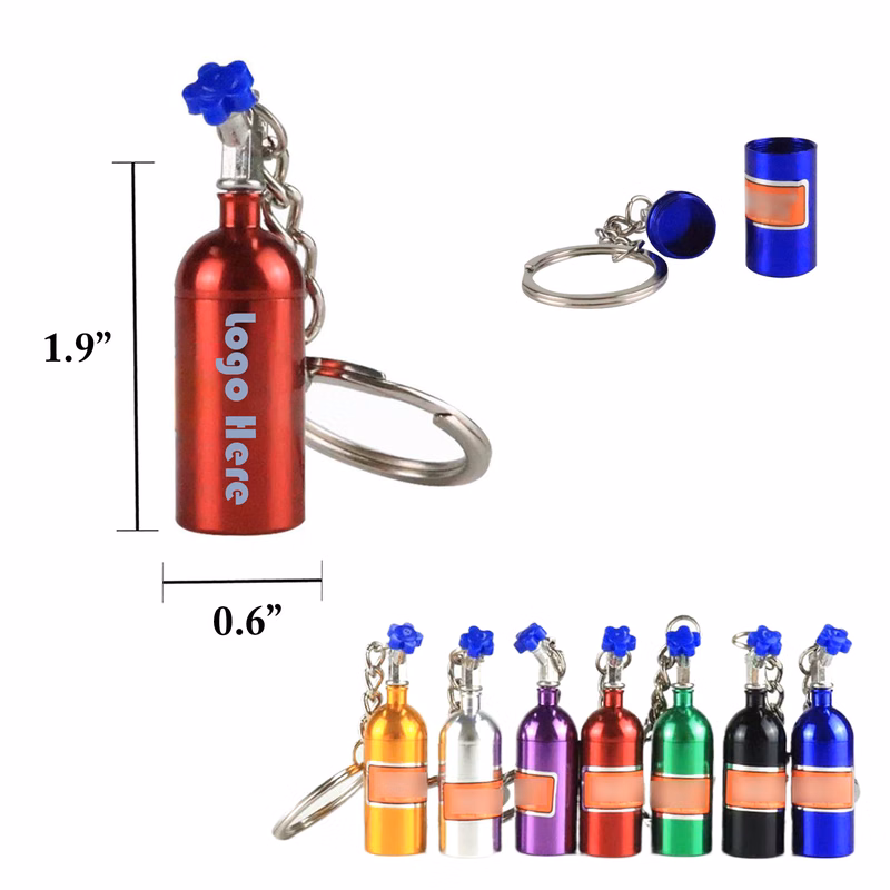 Mini Aluminum Pill Keychain Bottle