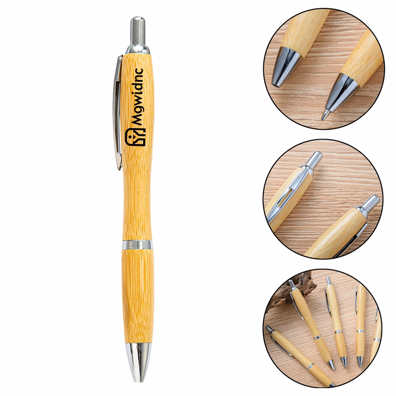 Bamboo Ballpoint Pen with Gourd Design - Creative Wooden Pen