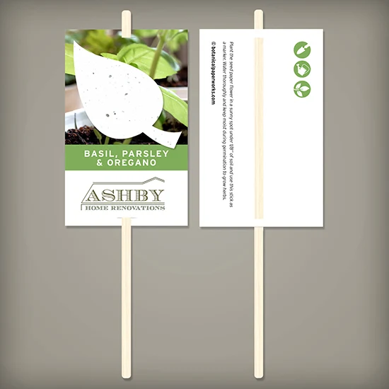 Pre-Designed Herb Seed Paper Planting Sticks 1