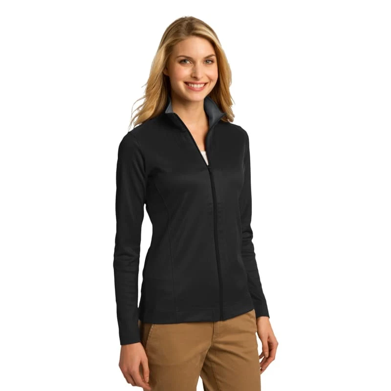Port Authority Women's Vertical Texture Full-Zip Jacket. 1