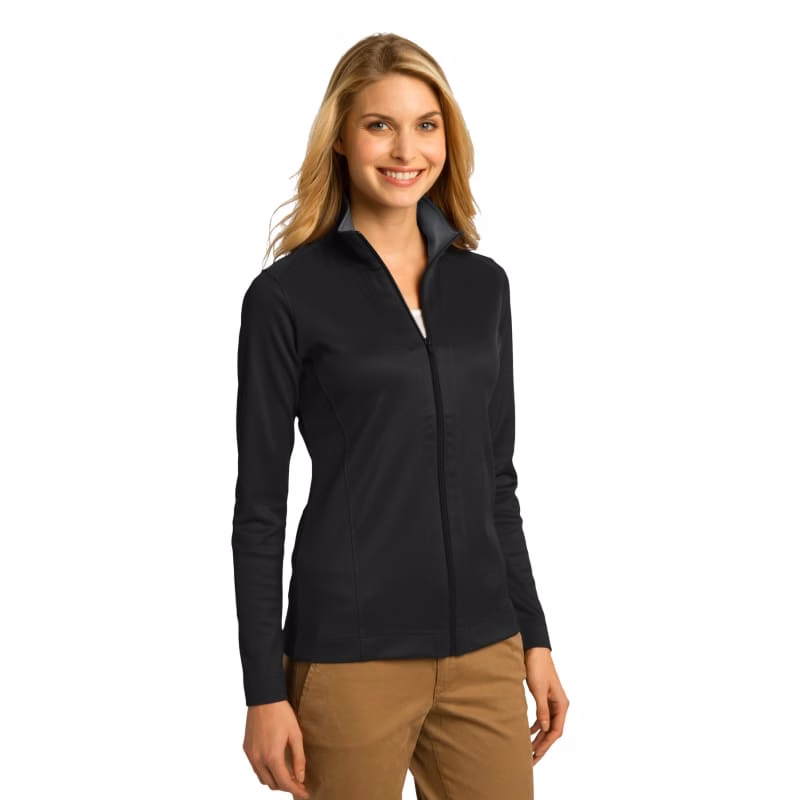 Port Authority Women's Vertical Texture Full-Zip Jacket.