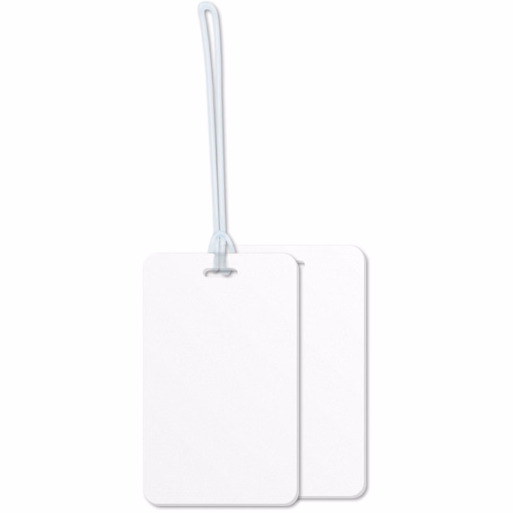 Write-On Luggage Tags .020 Plastic 2.75"x4.5" in Spot Colors with 6" Loop