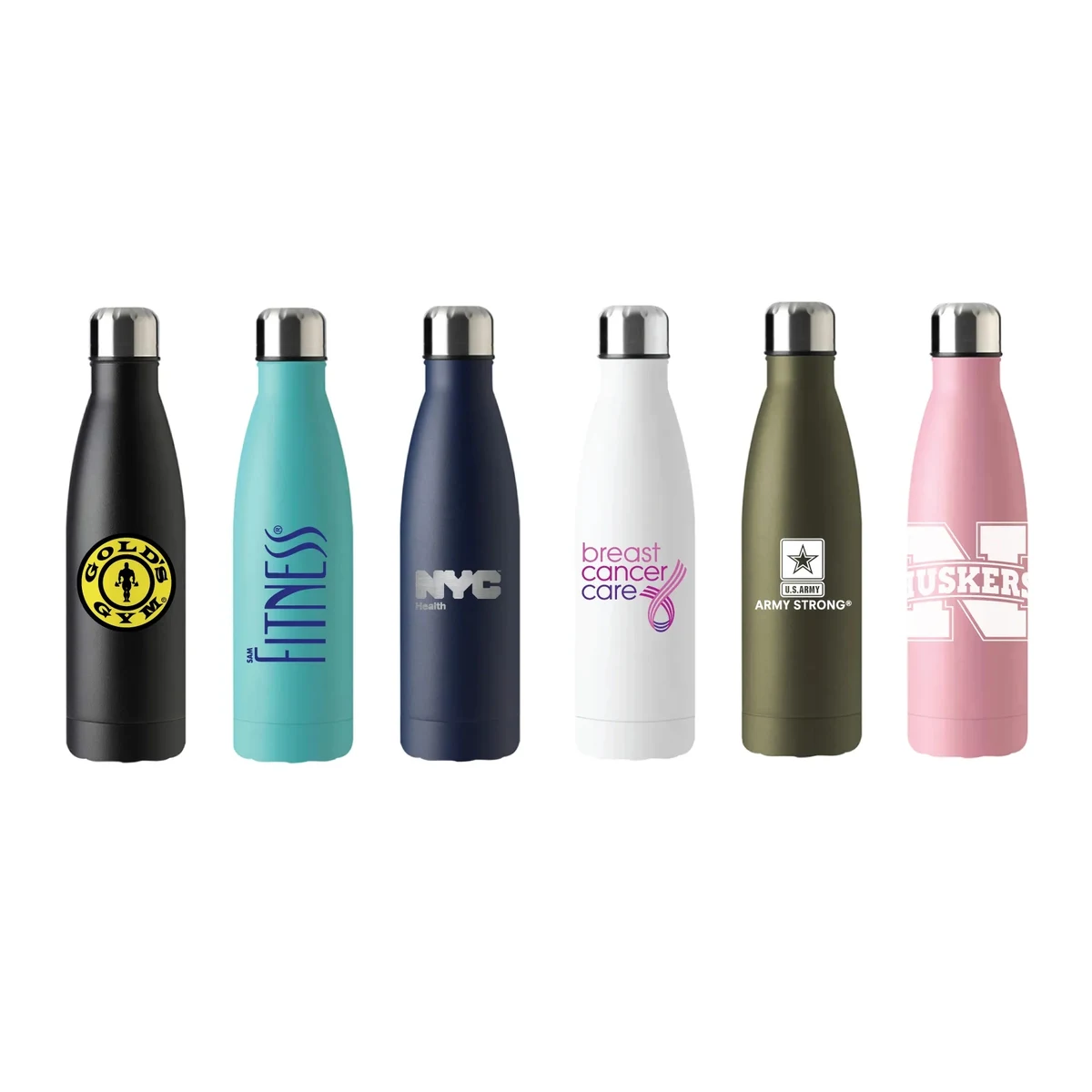 17oz Stainless Steel Cola Vacuum Bottle, custom water bottle with logo imprint 1