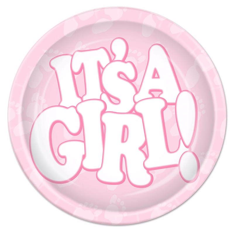 It's A Girl! Plates