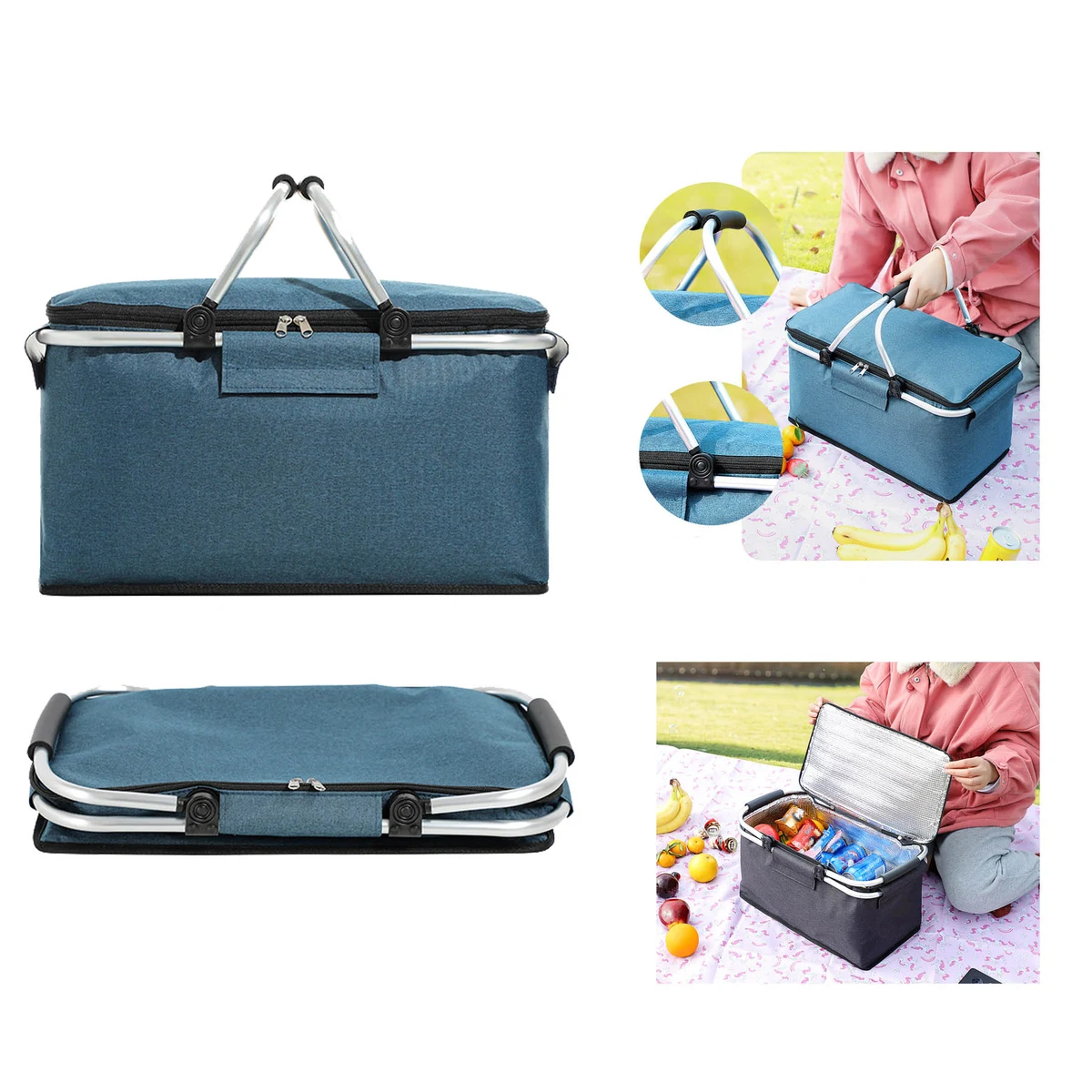 Foldable Insulated Picnic Basket 1