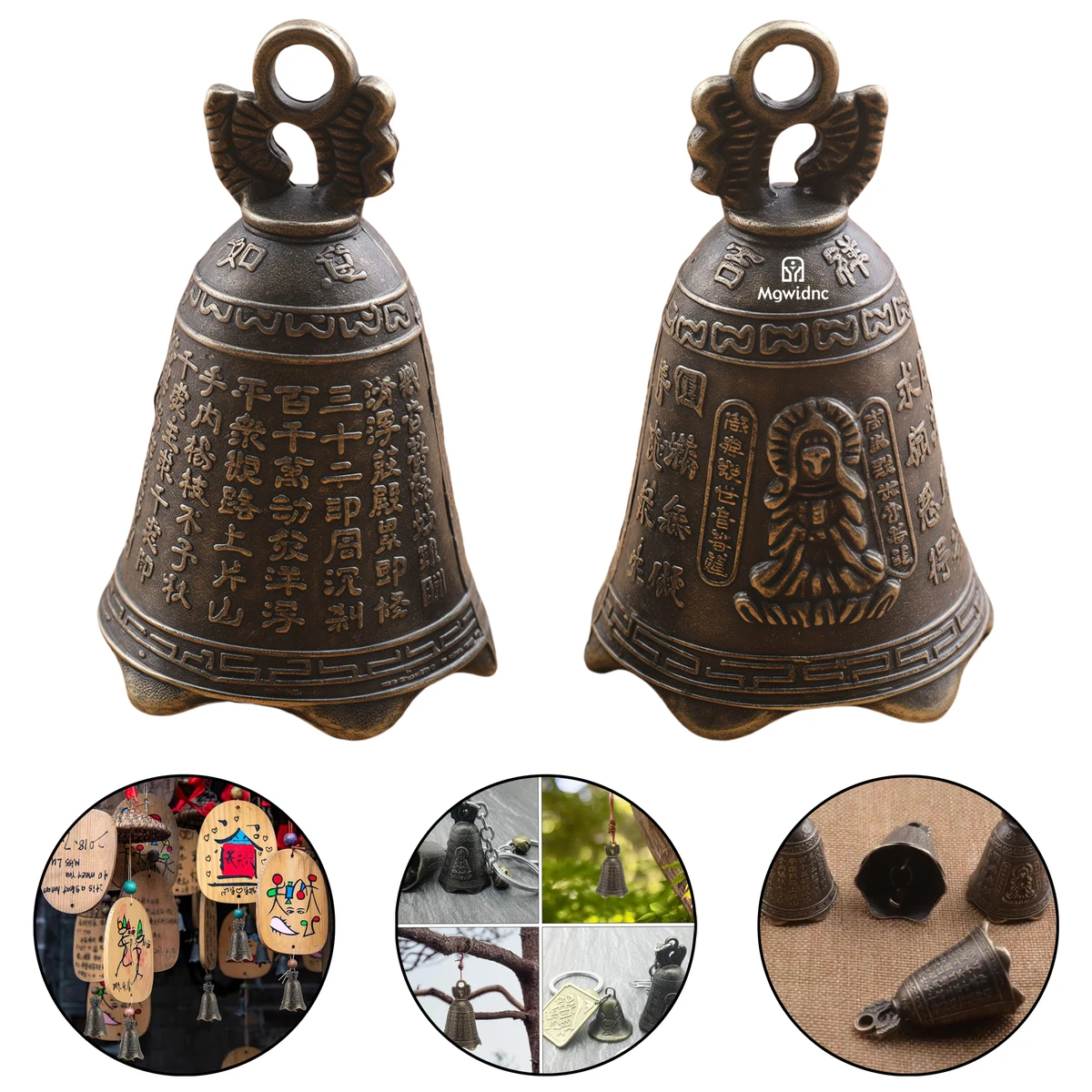 Antique Bronze Bell Pendant Charm 1