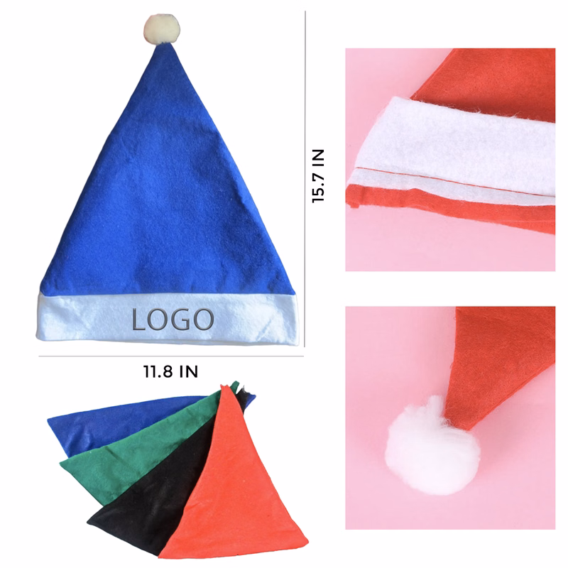 MOQ 1 PCS Plush Christmas Hat