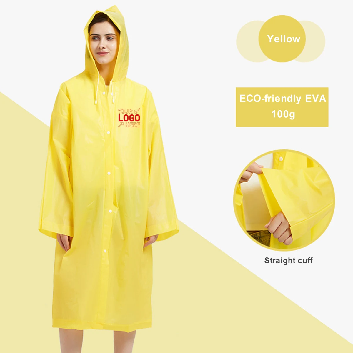 Transparent Reusable EVA Raincoat 1